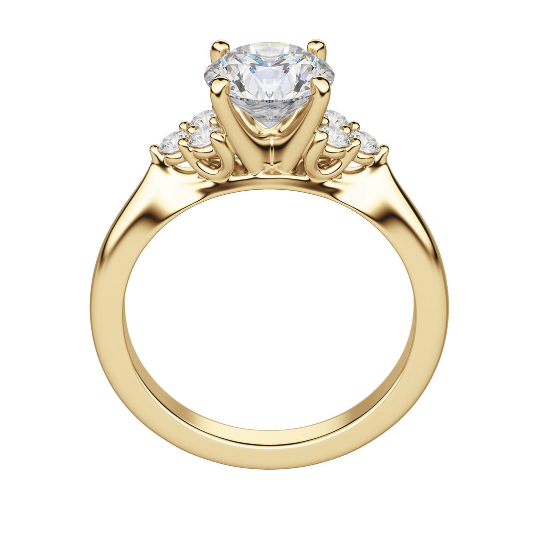 CALM ROUND CUT MOISSANITE ENGAGEMENT RING