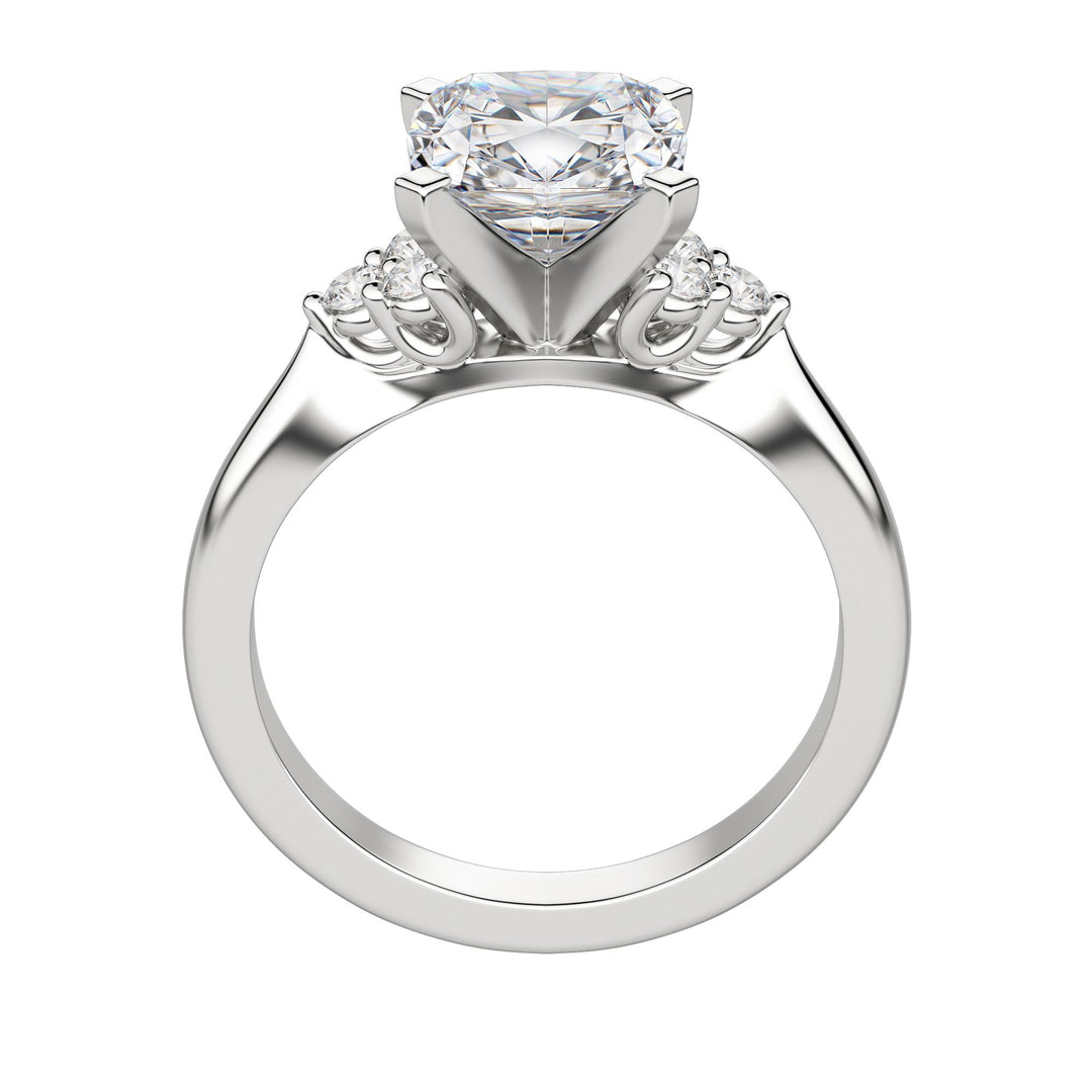 CALM CUSHION CUT MOISSANITE ENGAGEMENT RING