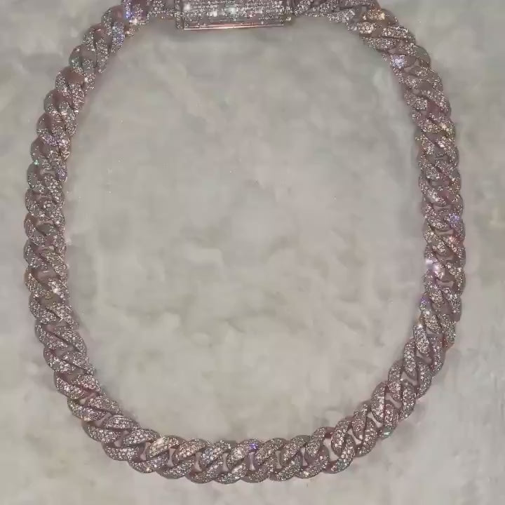 moissanite cuban link chain