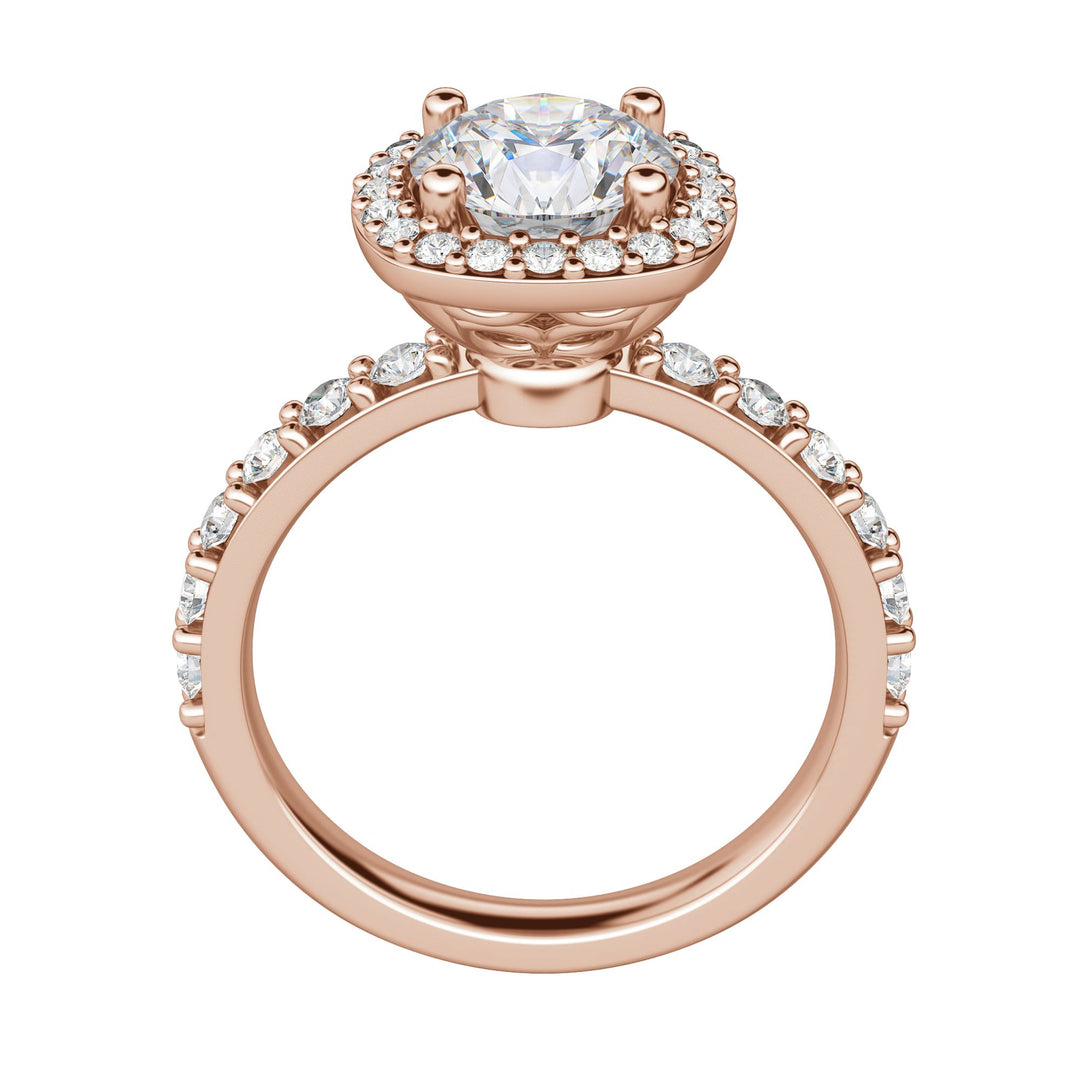 CHER ROUND CUT MOISSANITE ENGAGEMENT RING