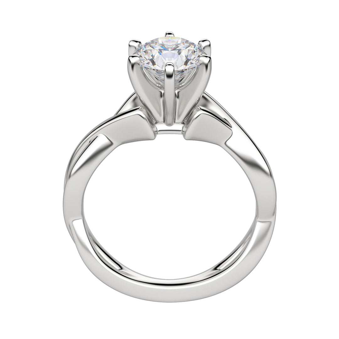 CHIC CLASSIC ROUND CUT MOISSANITE ENGAGEMENT RING