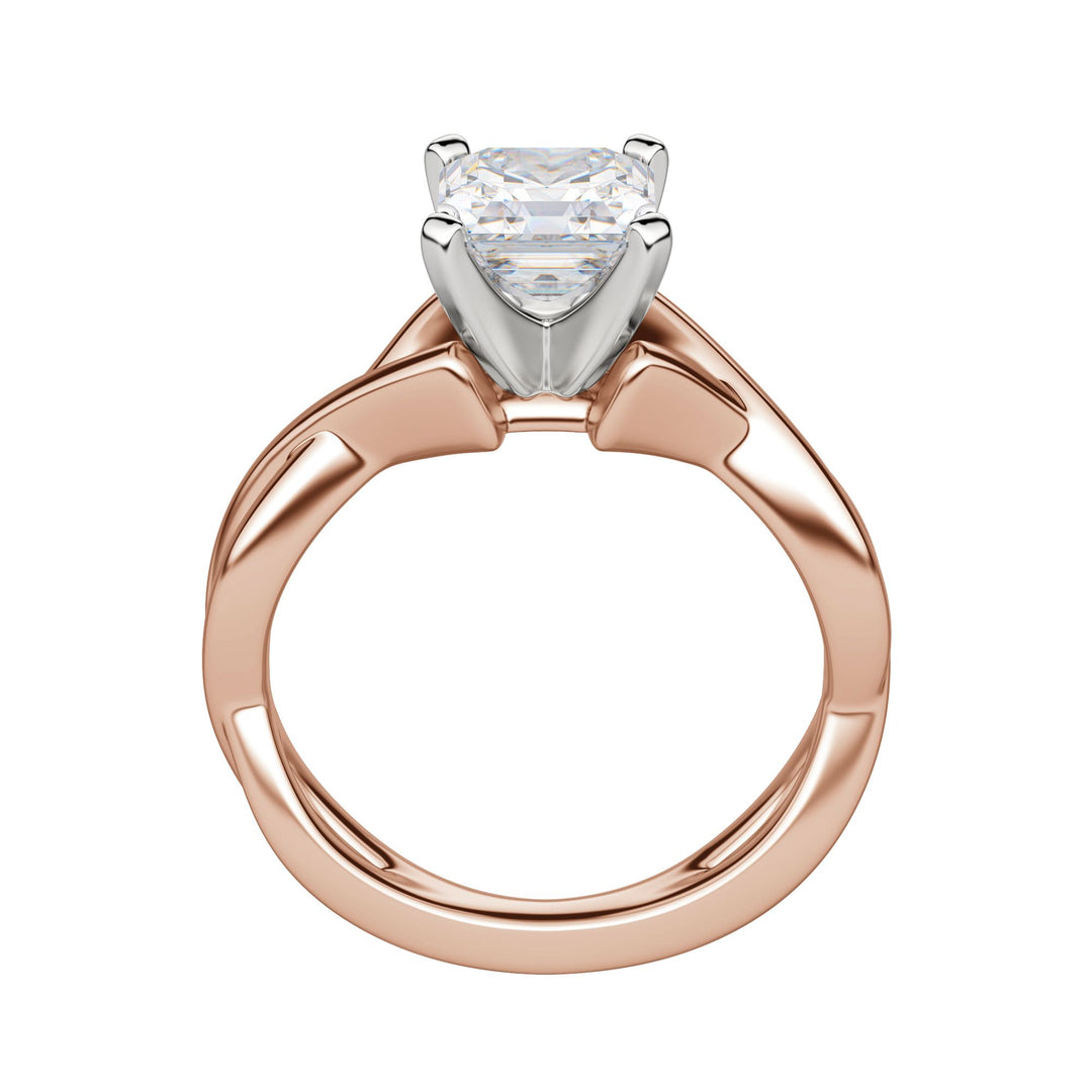 CHIC CLASSIC ASSCHER CUT MOISSANITE ENGAGEMENT RING