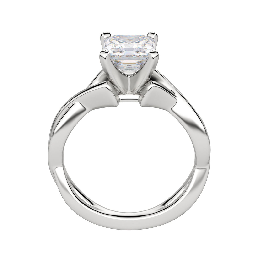 CHIC CLASSIC ASSCHER CUT MOISSANITE ENGAGEMENT RING