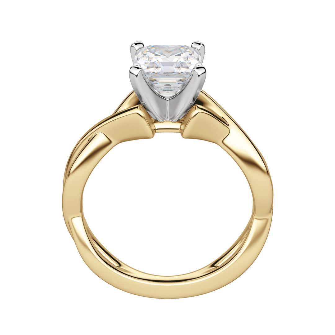 CHIC CLASSIC ASSCHER CUT MOISSANITE ENGAGEMENT RING