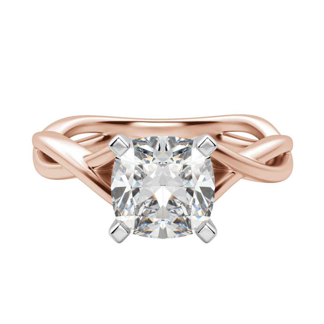 CHIC CLASSIC CUSHION CUT MOISSANITE ENGAGEMENT RING