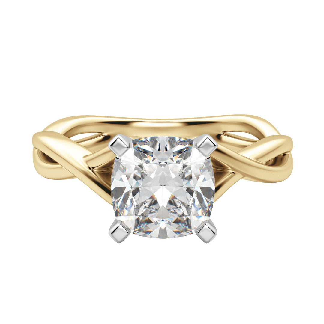 CHIC CLASSIC CUSHION CUT MOISSANITE ENGAGEMENT RING