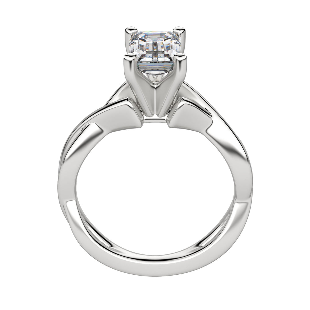 CHIC CLASSIC EMERALD CUT MOISSANITE ENGAGEMENT RING