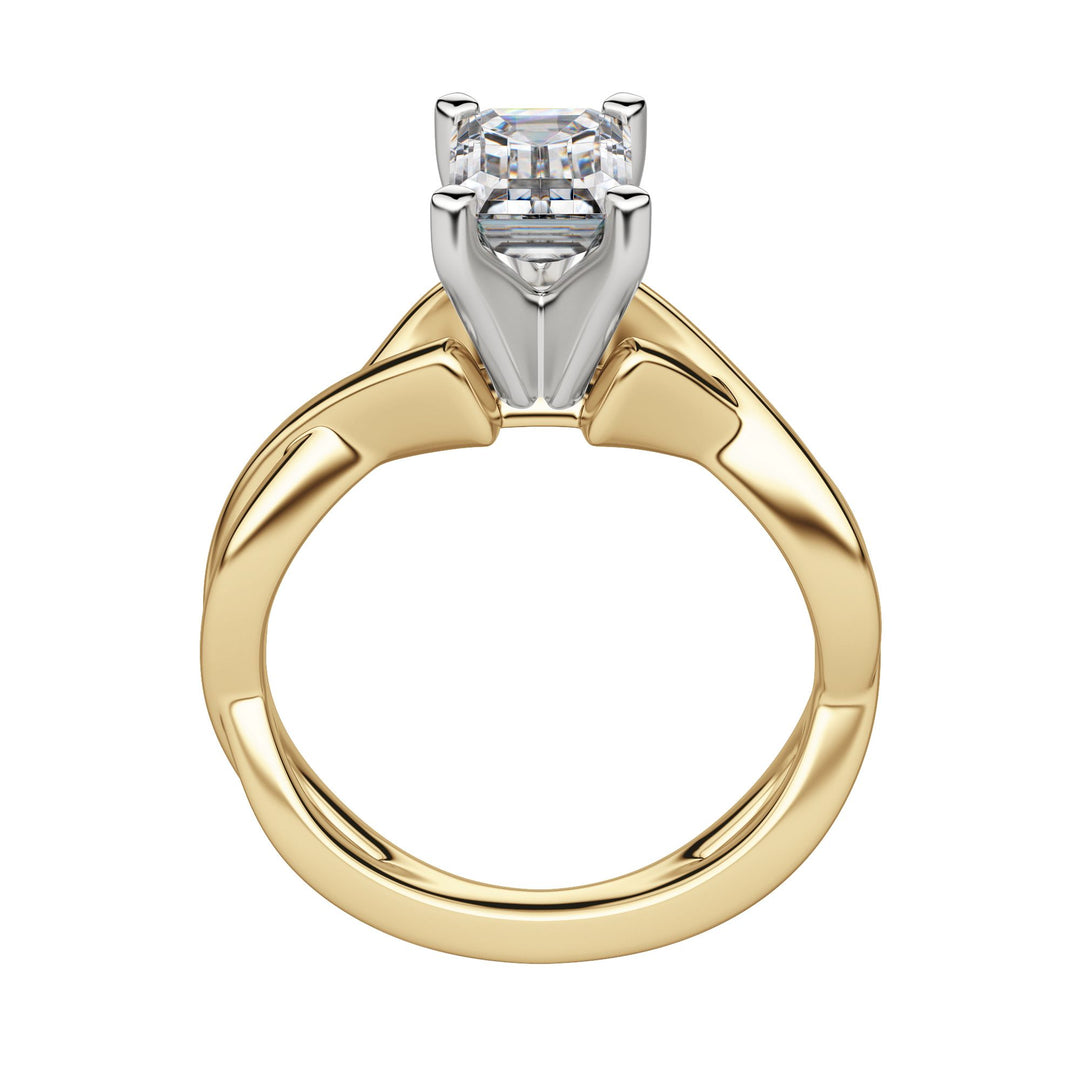 CHIC CLASSIC EMERALD CUT MOISSANITE ENGAGEMENT RING