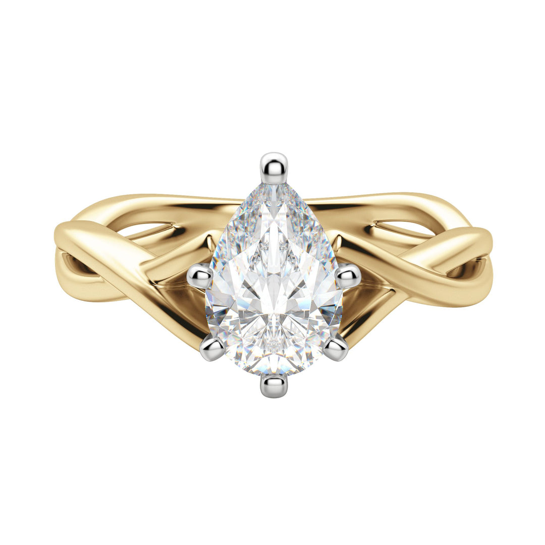 CHIC CLASSIC PEAR CUT MOISSANITE ENGAGEMENT RING