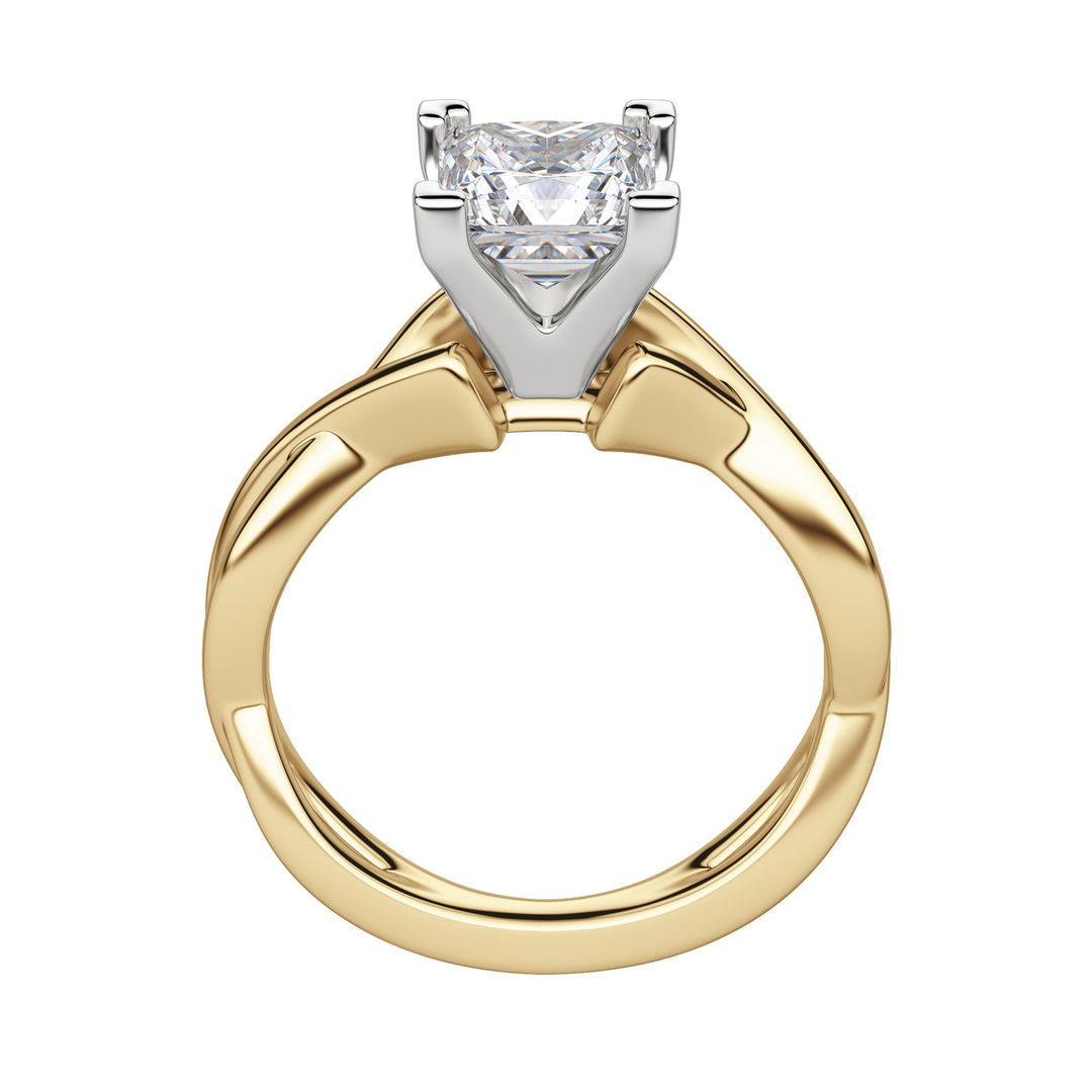 CHIC CLASSIC PRINCESS CUT MOISSANITE ENGAGEMENT RING