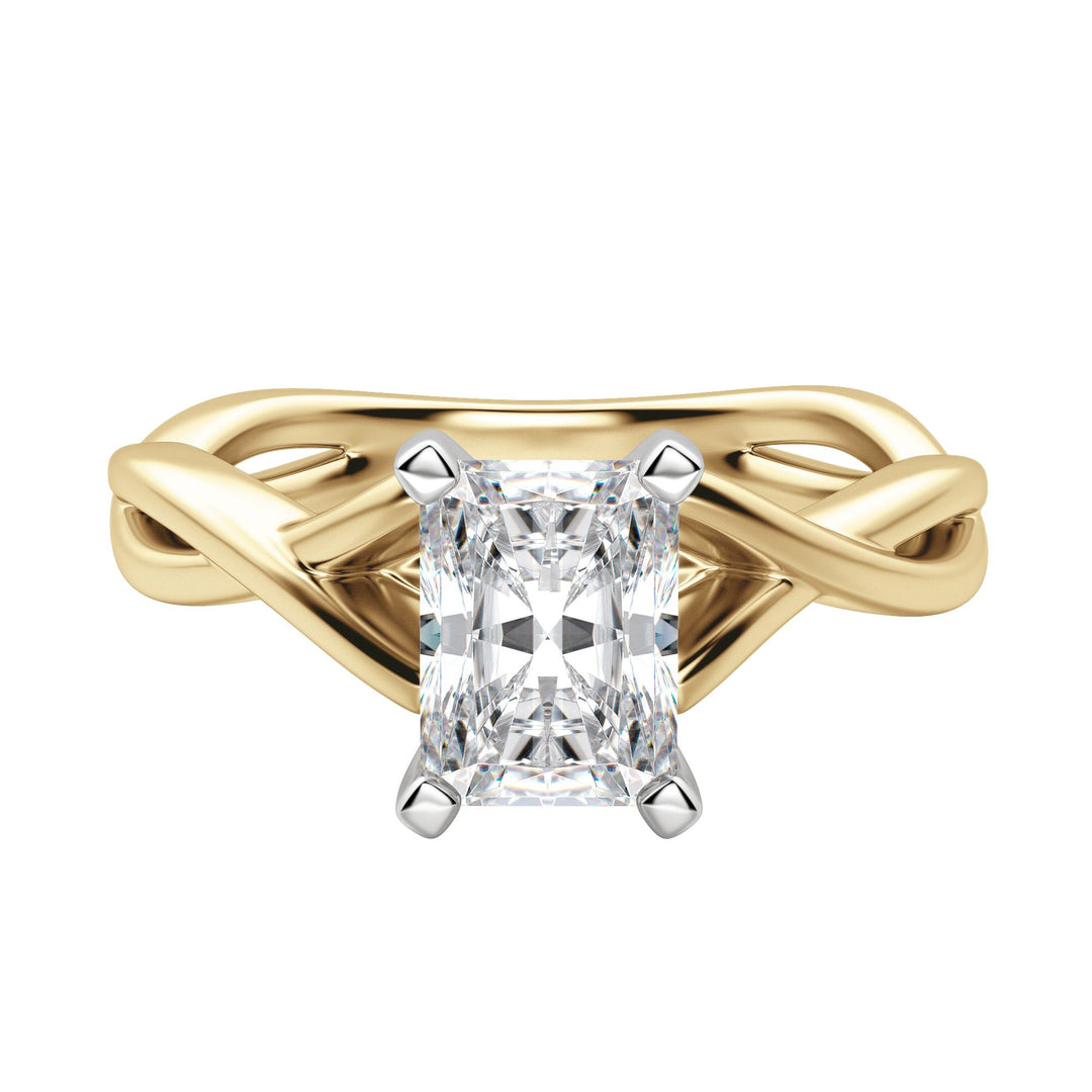 CHIC CLASSIC RADIANT CUT MOISSANITE ENGAGEMENT RING