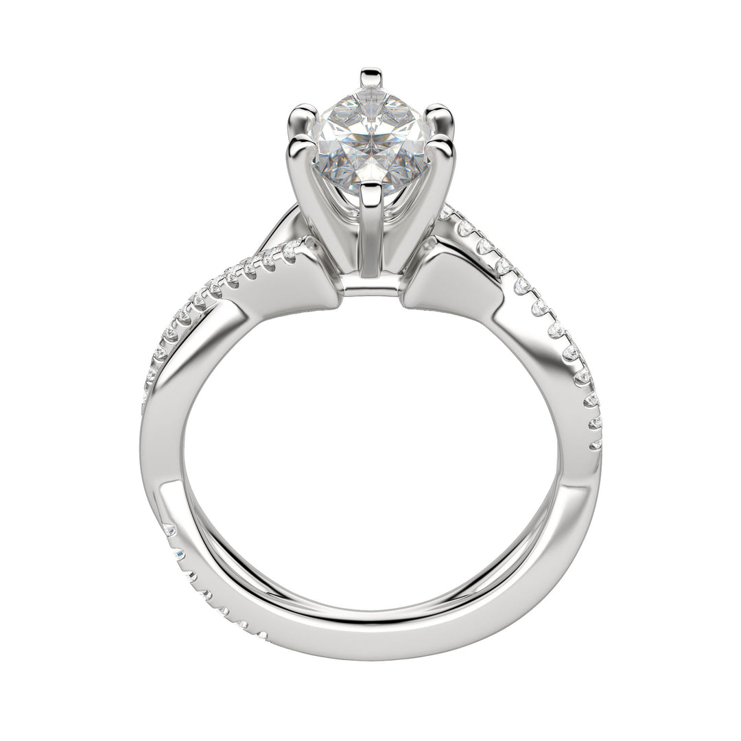 CHIC ACCENTED MARQUISE CUT ENGAGEMENT RING