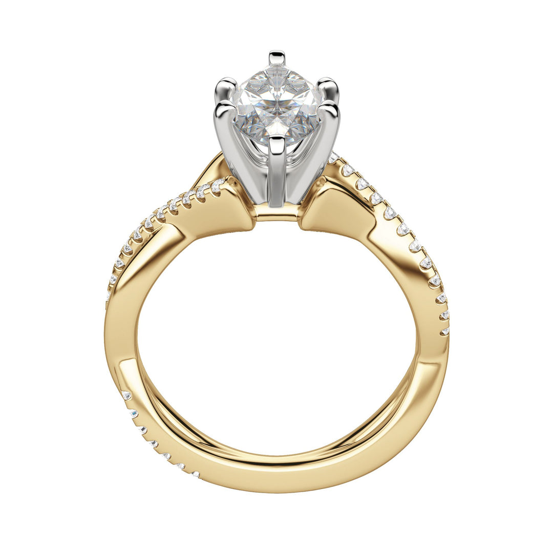 CHIC ACCENTED MARQUISE CUT ENGAGEMENT RING