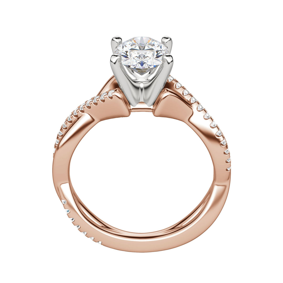 CHIC ACCENTED OVAL CUT MOISSANITE ENGAGEMENT RING