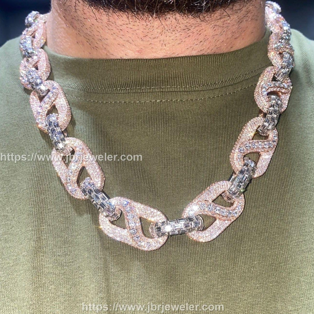 lab grown diamond cuban link chain