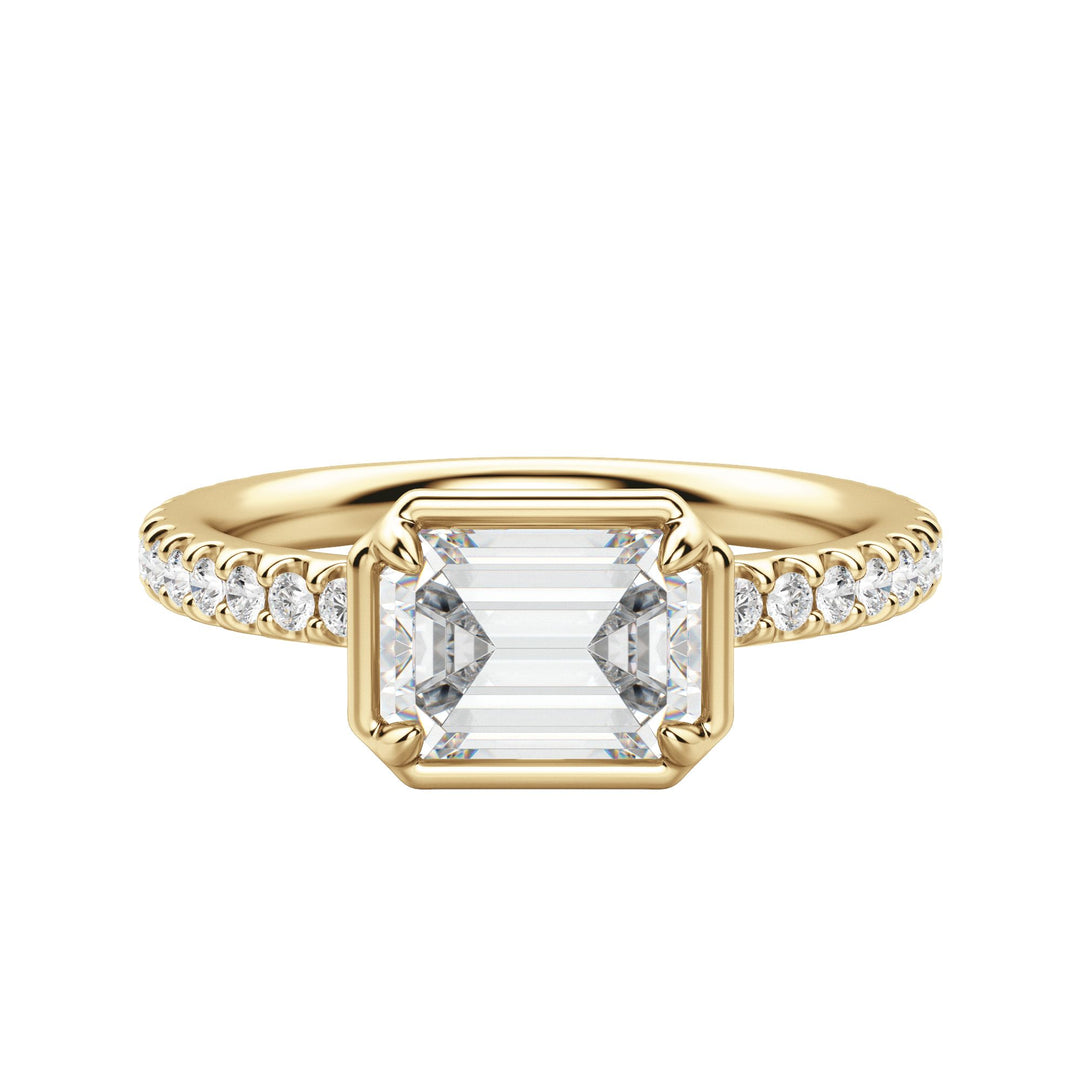 DAHL EMERALD CUT MOISSANITE ENGAGEMENT RING