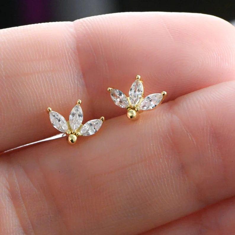 DAINTY MARQUISE CUT MOISSANITE EARRINGS FOR WOMEN