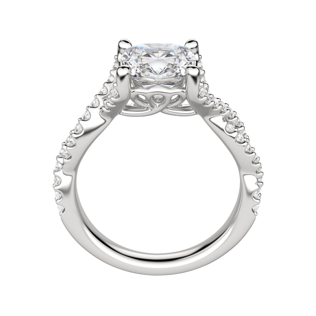 DITA CUSHION CUT MOISSANITE MOISSANITE ENGAGEMENT RING