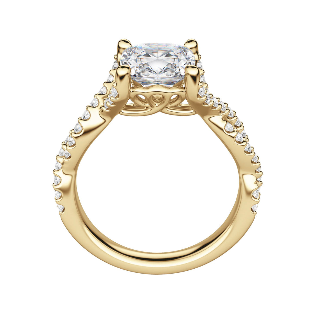 DITA CUSHION CUT MOISSANITE MOISSANITE ENGAGEMENT RING