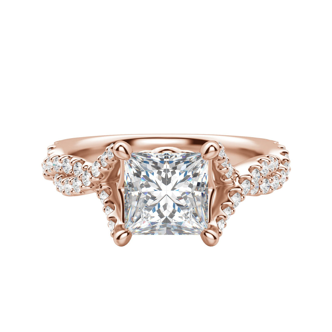 DITA PRINCESS CUT MOISSANITE ENGAGEMENT RING