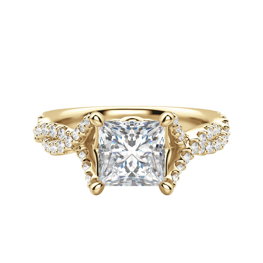 DITA PRINCESS CUT MOISSANITE ENGAGEMENT RING