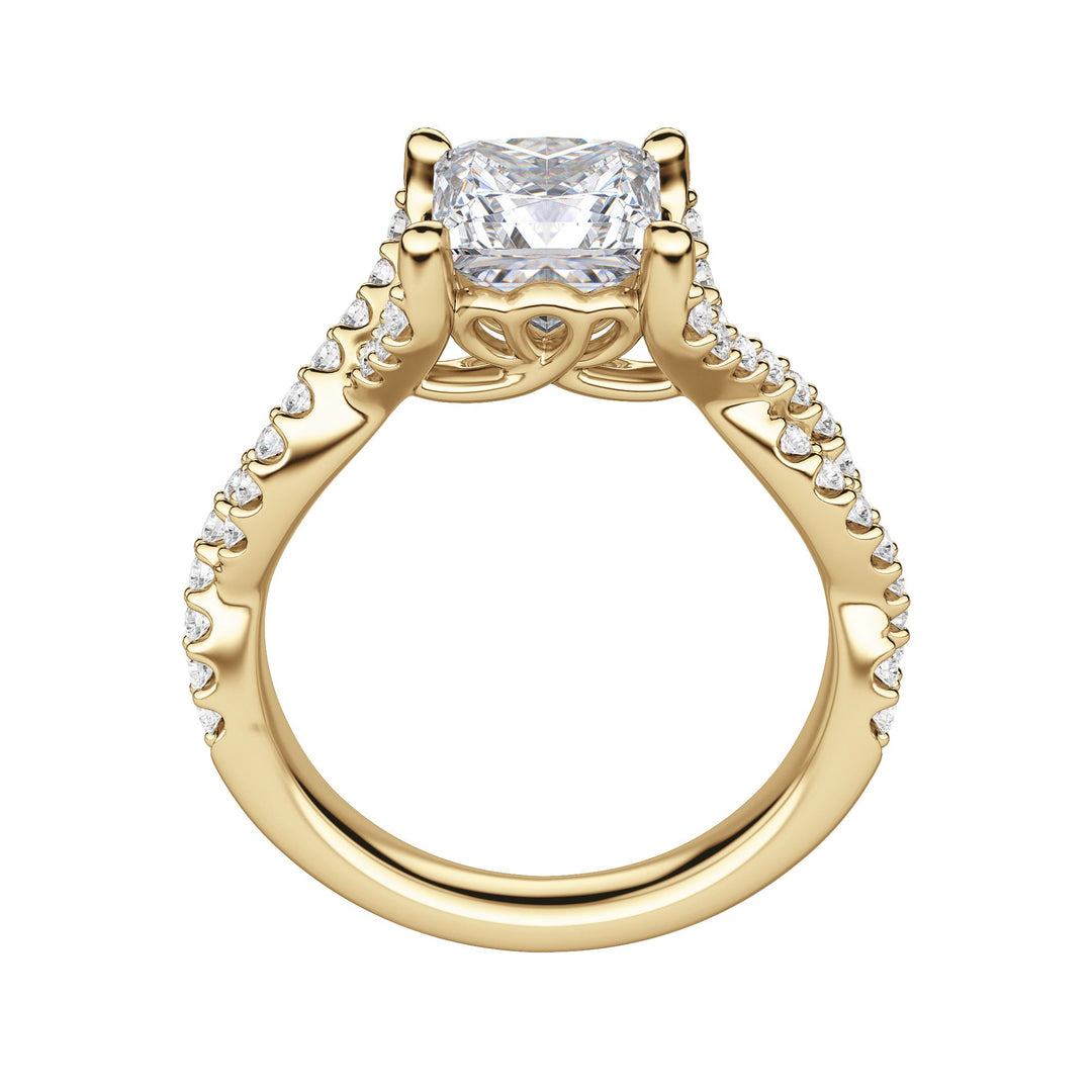 DITA PRINCESS CUT MOISSANITE ENGAGEMENT RING