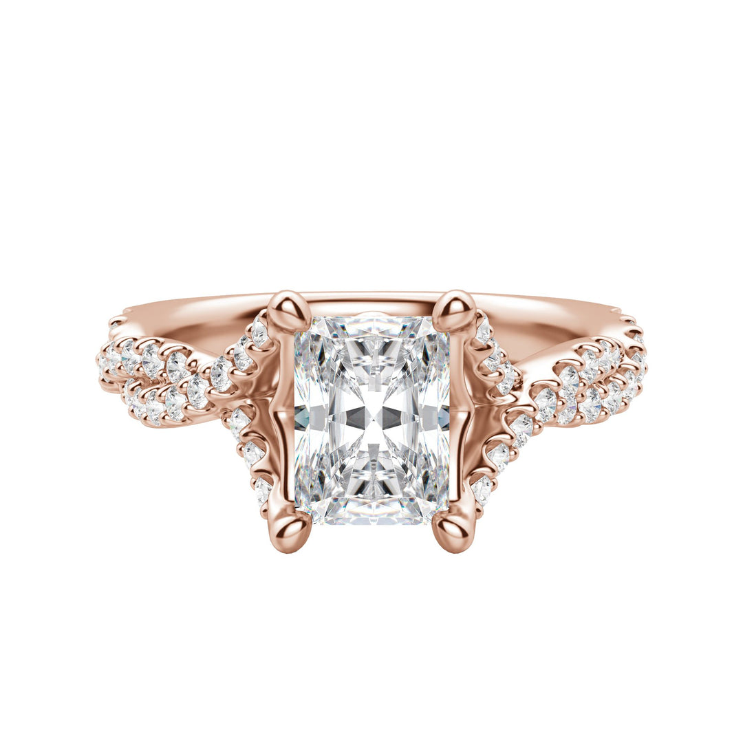 DITA RADIANT CUT MOISSANITE ENGAGEMENT RING