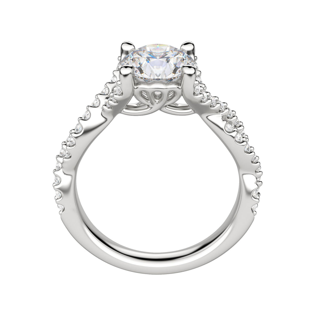 DITA ROUND CUT MOISSANITE ENGAGEMENT RING