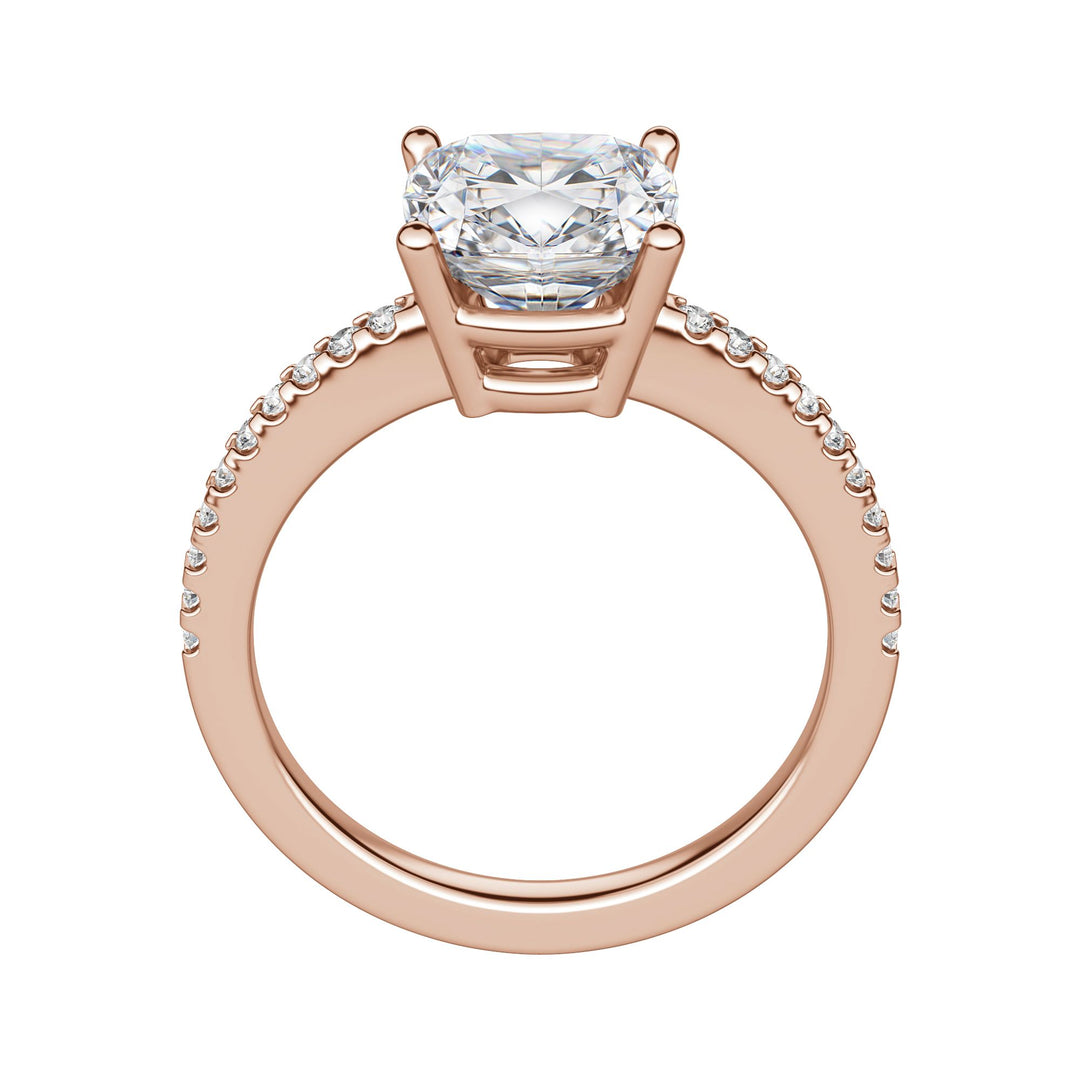 EAVE ACCENTED CUSHION CUT MOISSANITE ENGAGEMENT RING