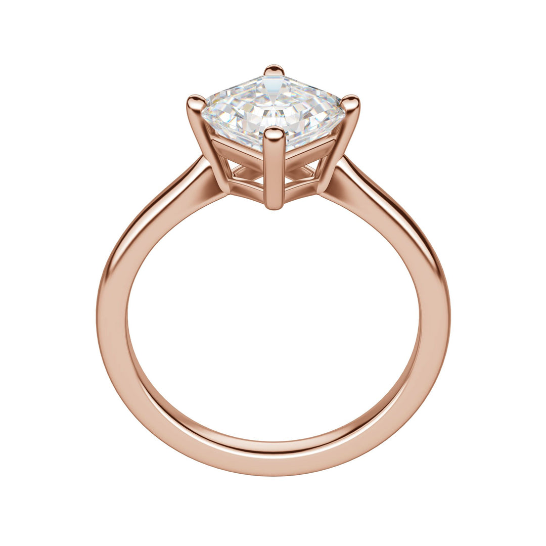 EAVE KITE ASSCHER CUT MOISSANITE ENGAGEMENT RING