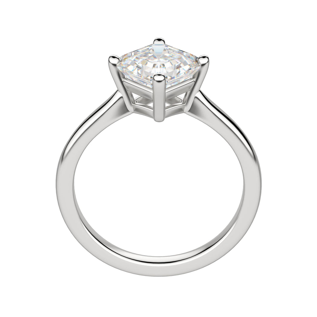 EAVE KITE ASSCHER CUT MOISSANITE ENGAGEMENT RING