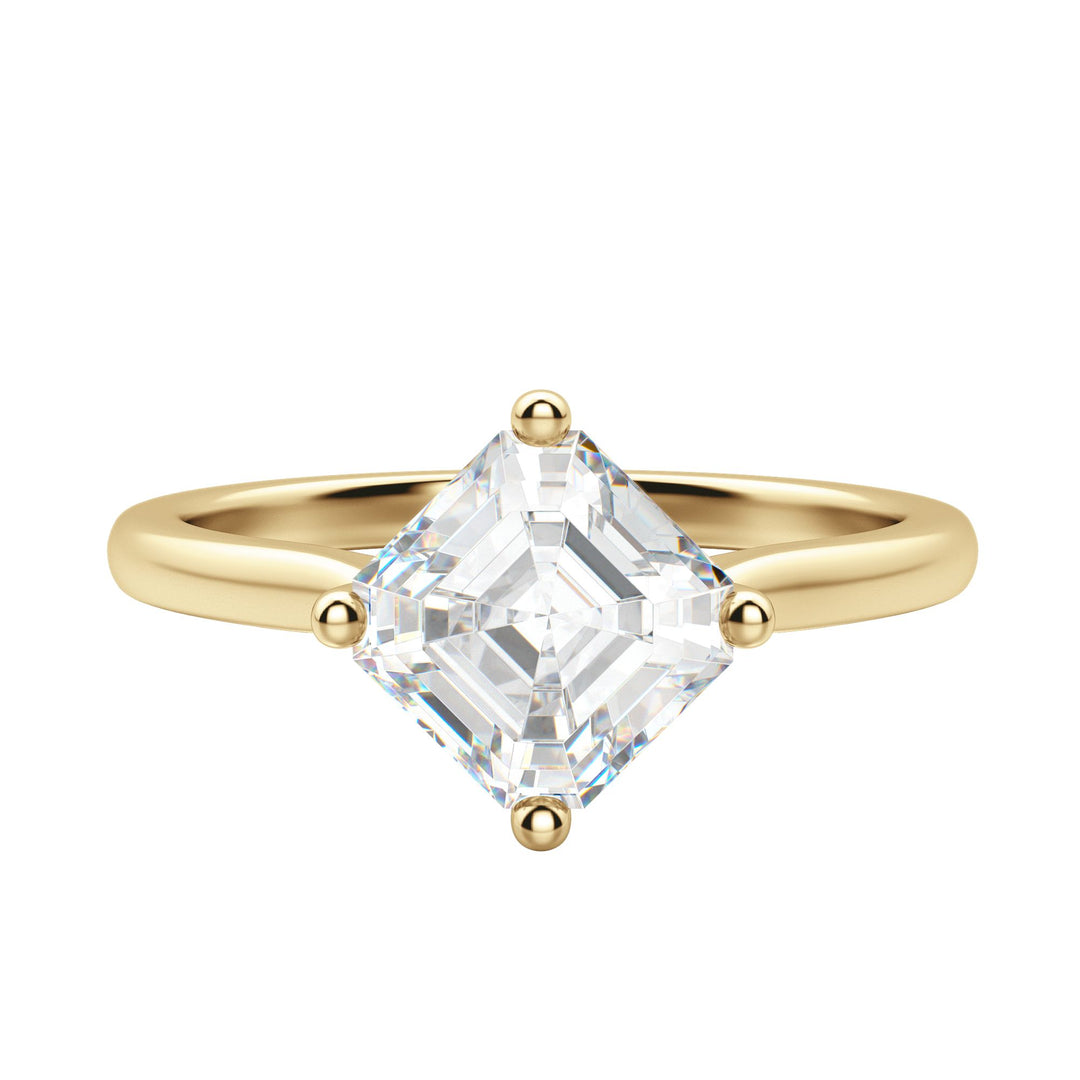 EAVE KITE ASSCHER CUT MOISSANITE ENGAGEMENT RING