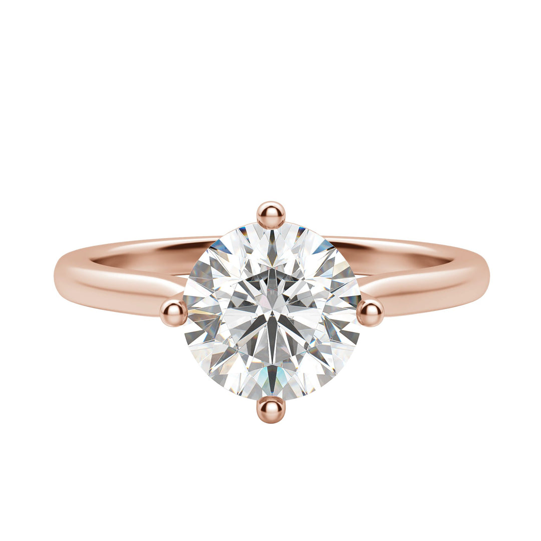 EAVE KITE ROUND CUT MOISSANITE ENGAGEMENT RING