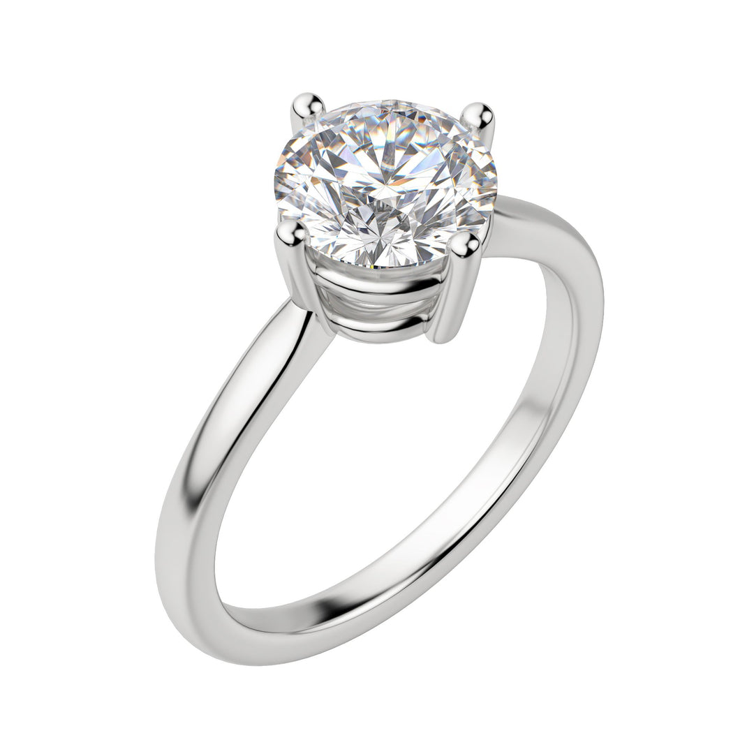 EAVE KITE ROUND CUT MOISSANITE ENGAGEMENT RING