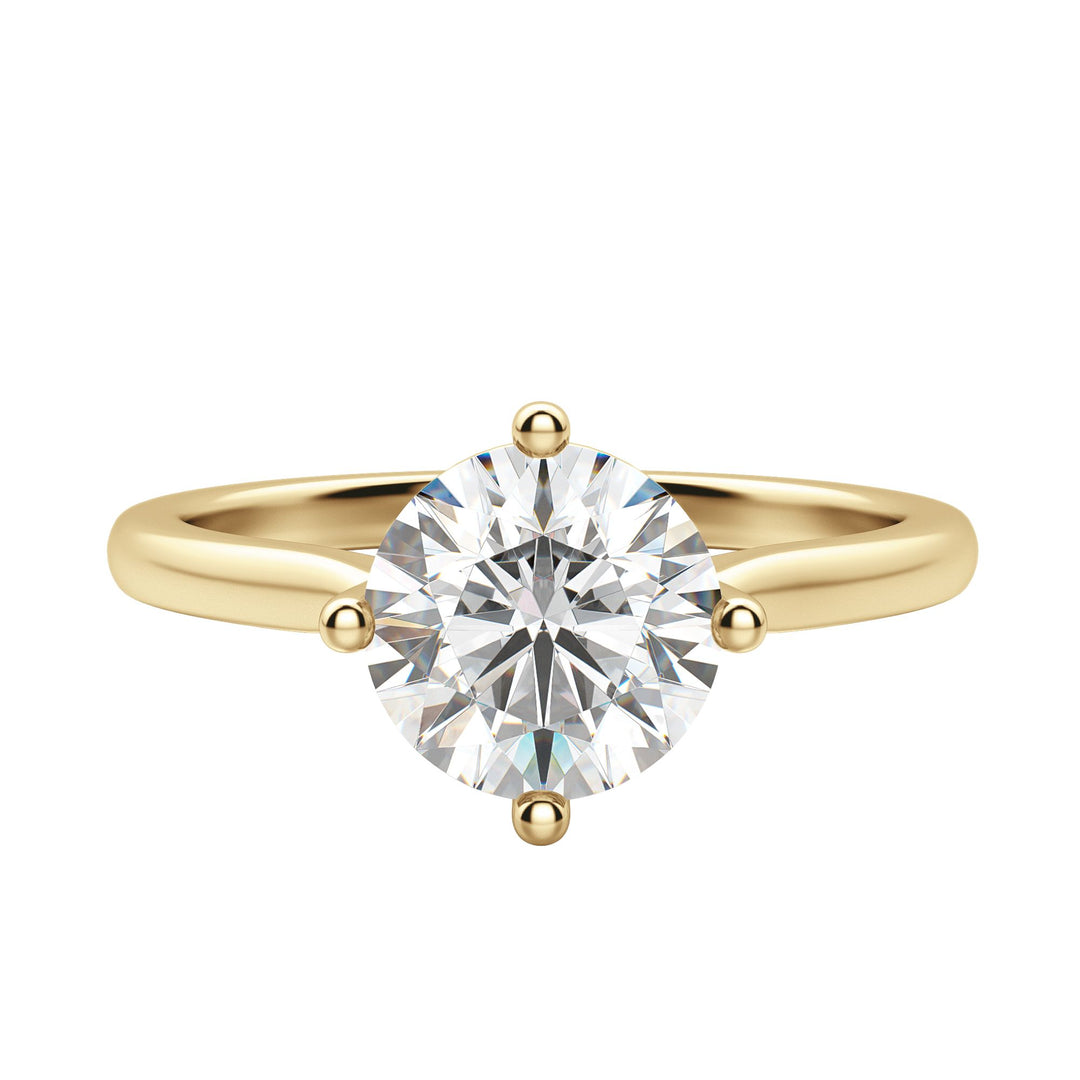 EAVE KITE ROUND CUT MOISSANITE ENGAGEMENT RING