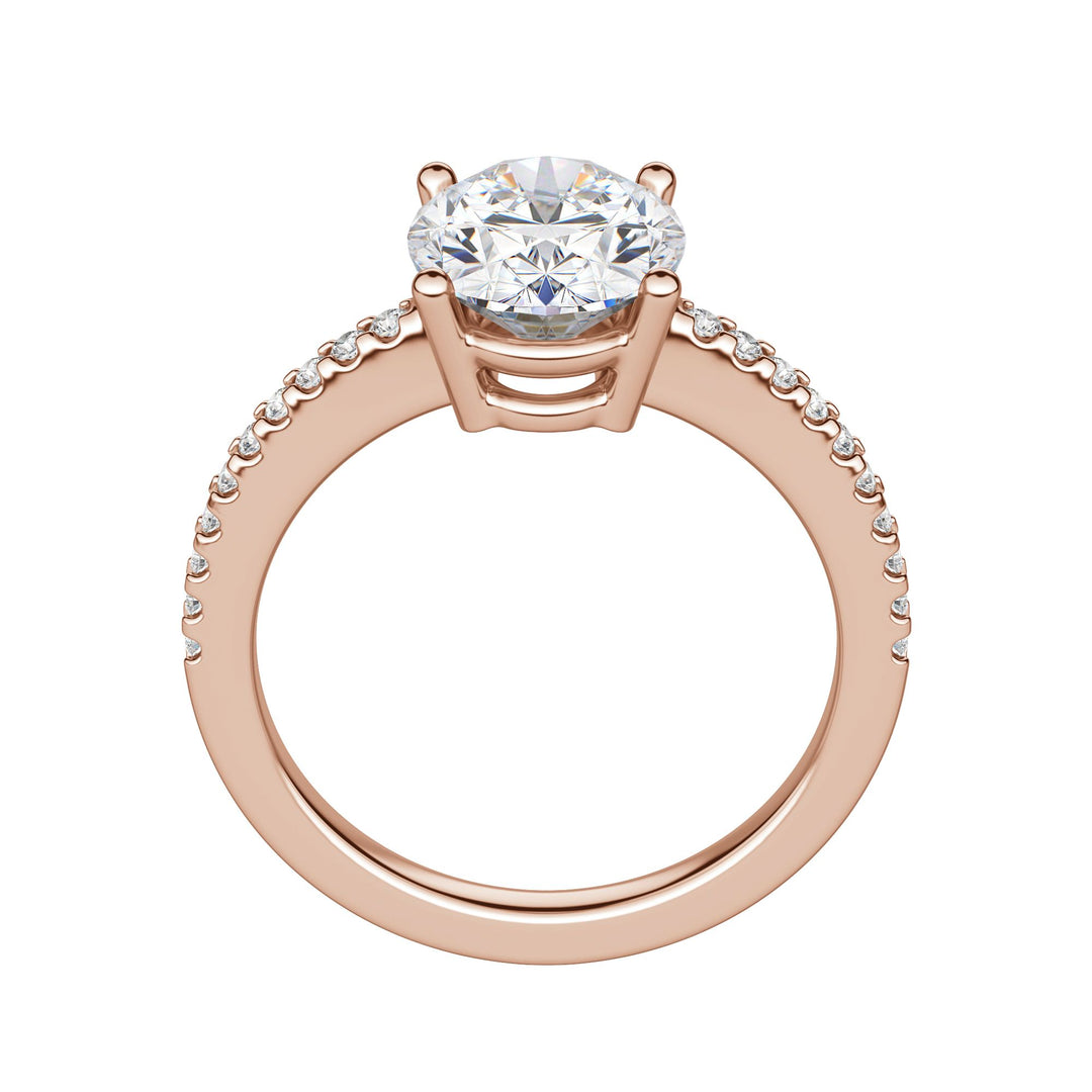 EAVE ACCENTED OVAL CUT MOISSANITE ENGAGEMENT RING