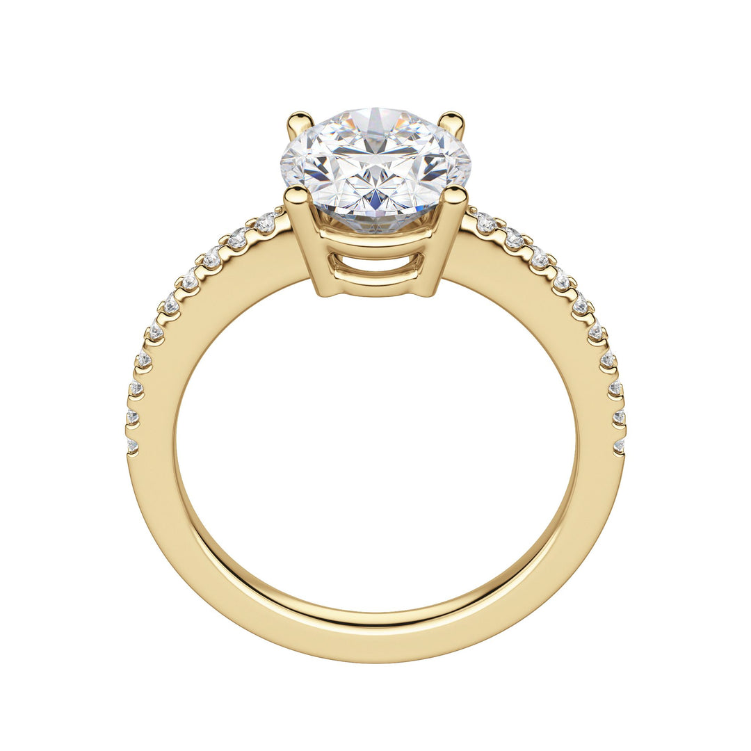 EAVE ACCENTED OVAL CUT MOISSANITE ENGAGEMENT RING