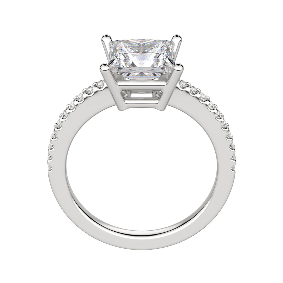 EAVE ACCENTED PRINCESS CUT MOISSANITE ENGAGEMENT RING