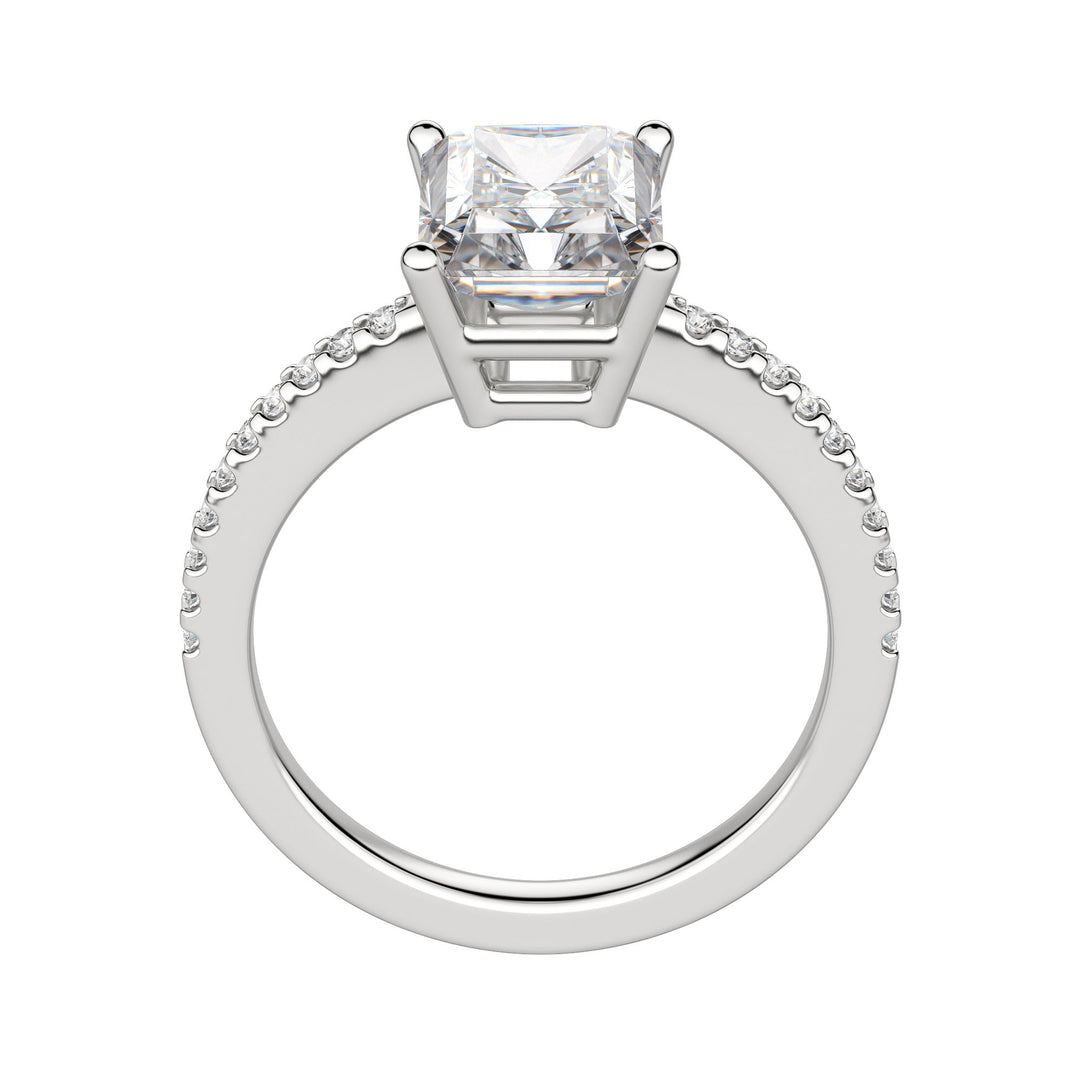 EAVE ACCENTED RADIANT CUT MOISSANITE ENGAGEMENT RING