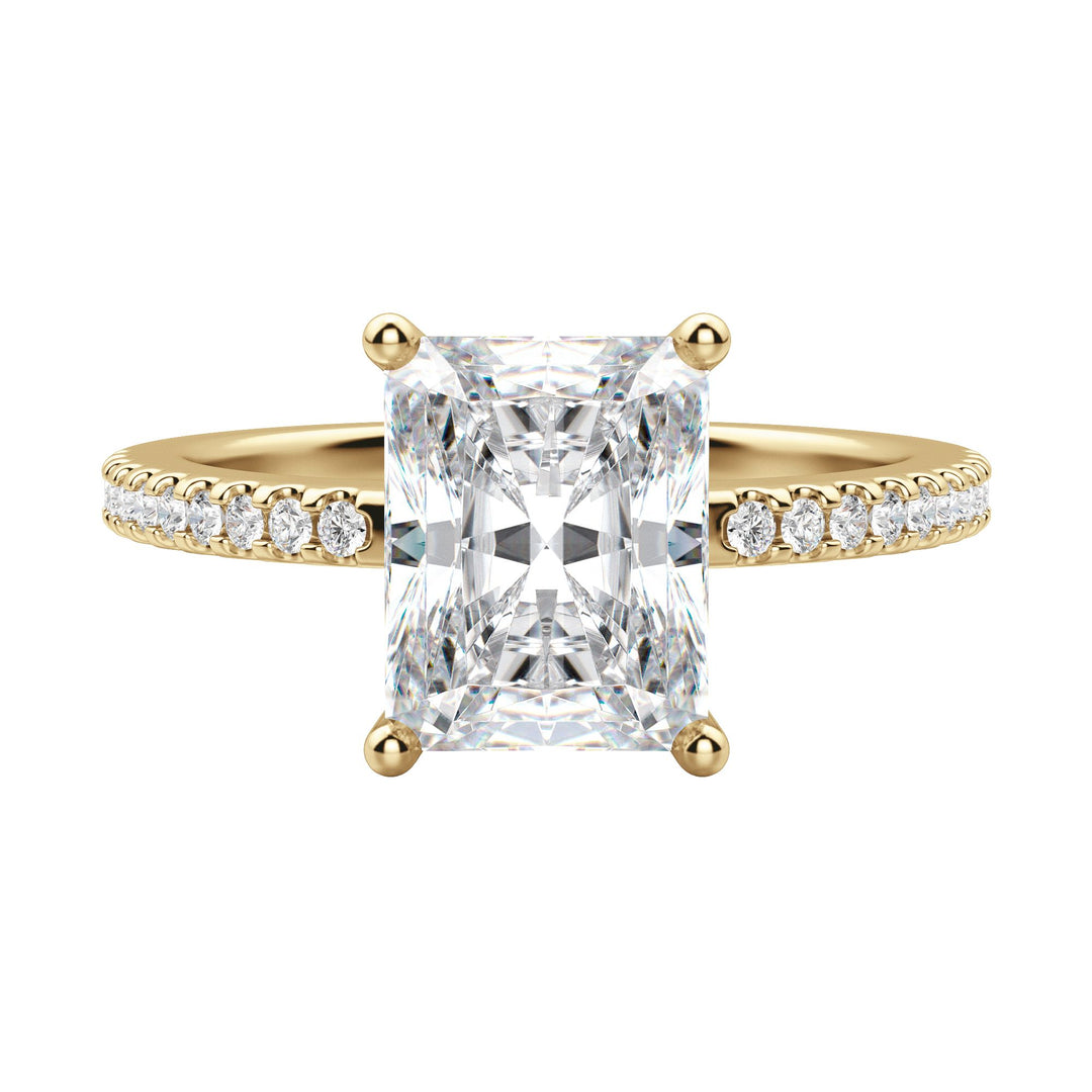 EAVE ACCENTED RADIANT CUT MOISSANITE ENGAGEMENT RING