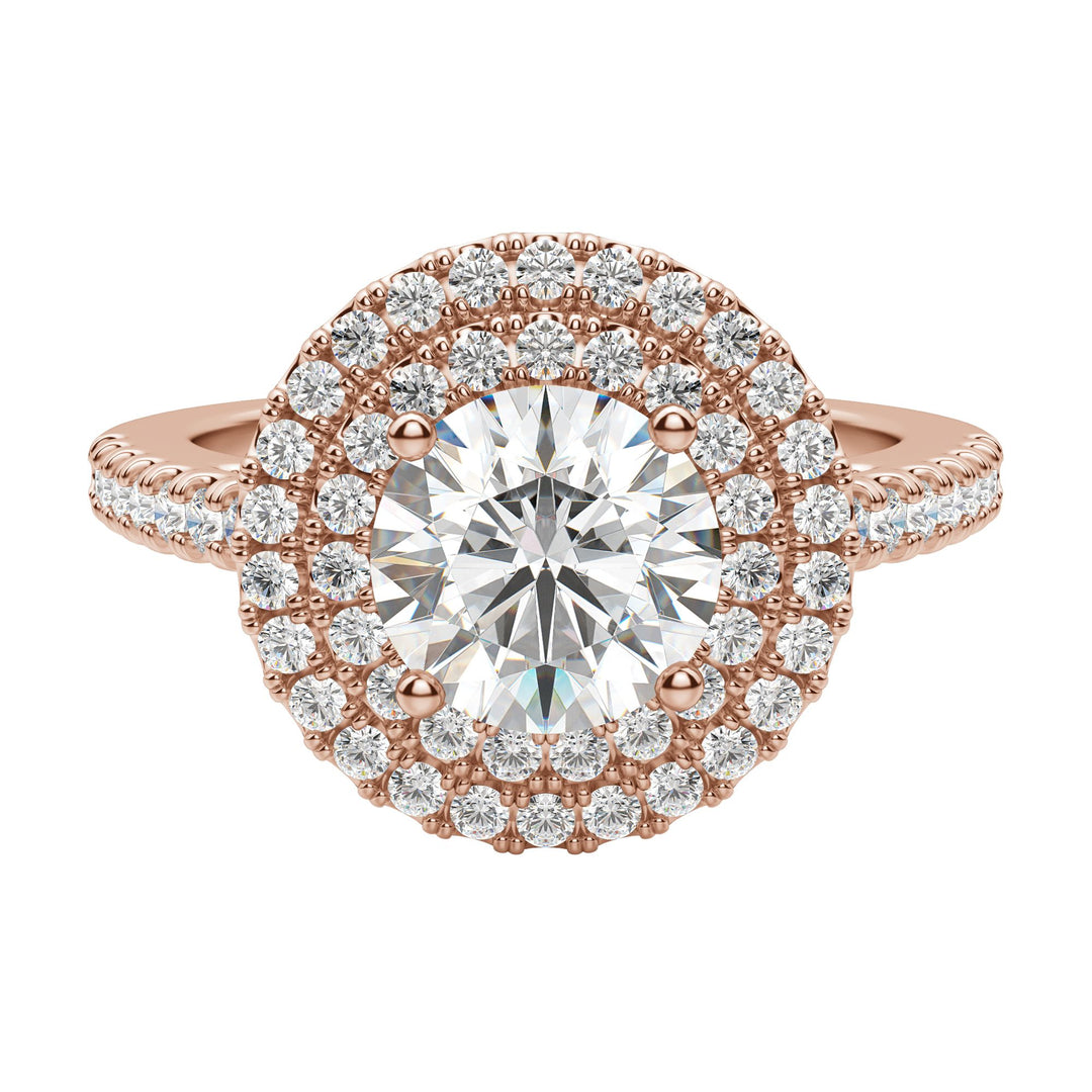 ECHO ROUND CUT MOISSANITE ENGAGEMENT RING