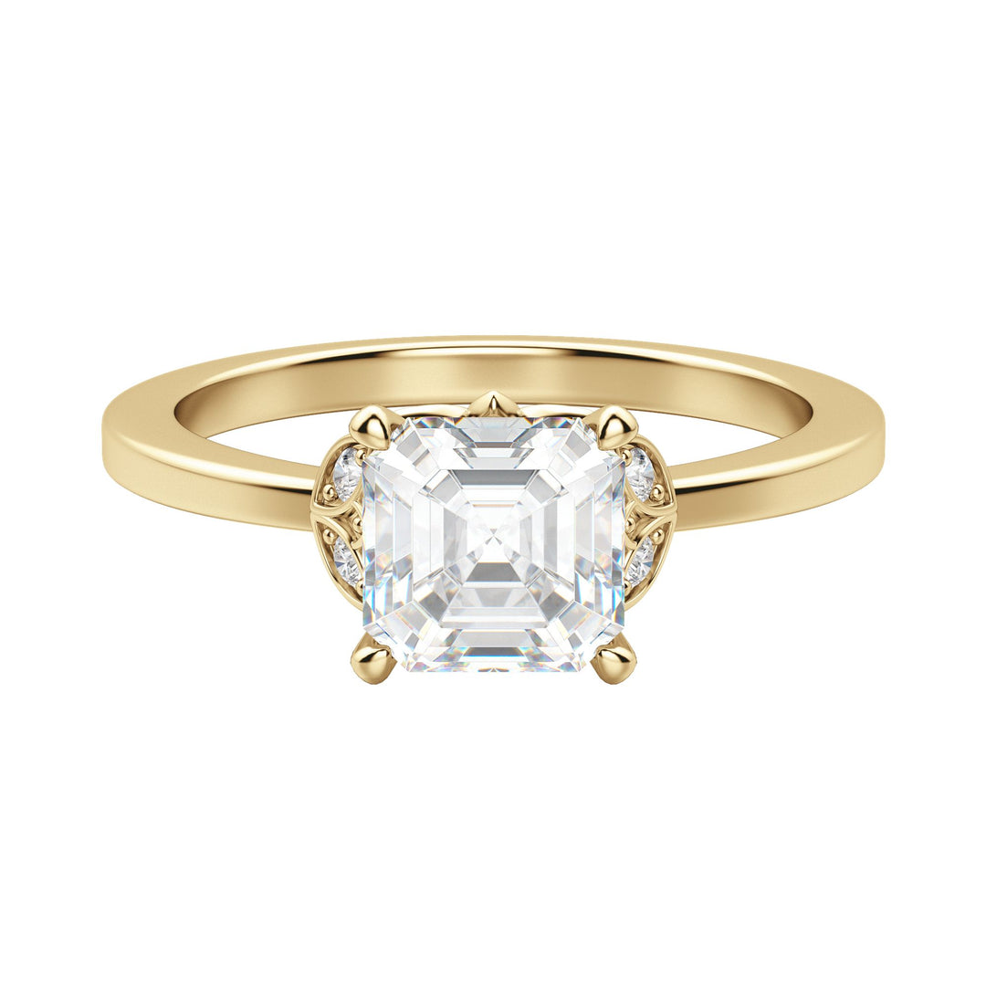 EDEN ASSCHER CUT MOISSANITE ENGAGEMENT RING