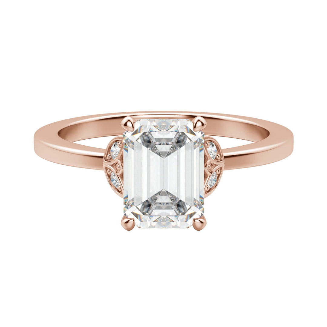 EDEN EMERALD CUT MOISSANITE ENGAGEMENT RING