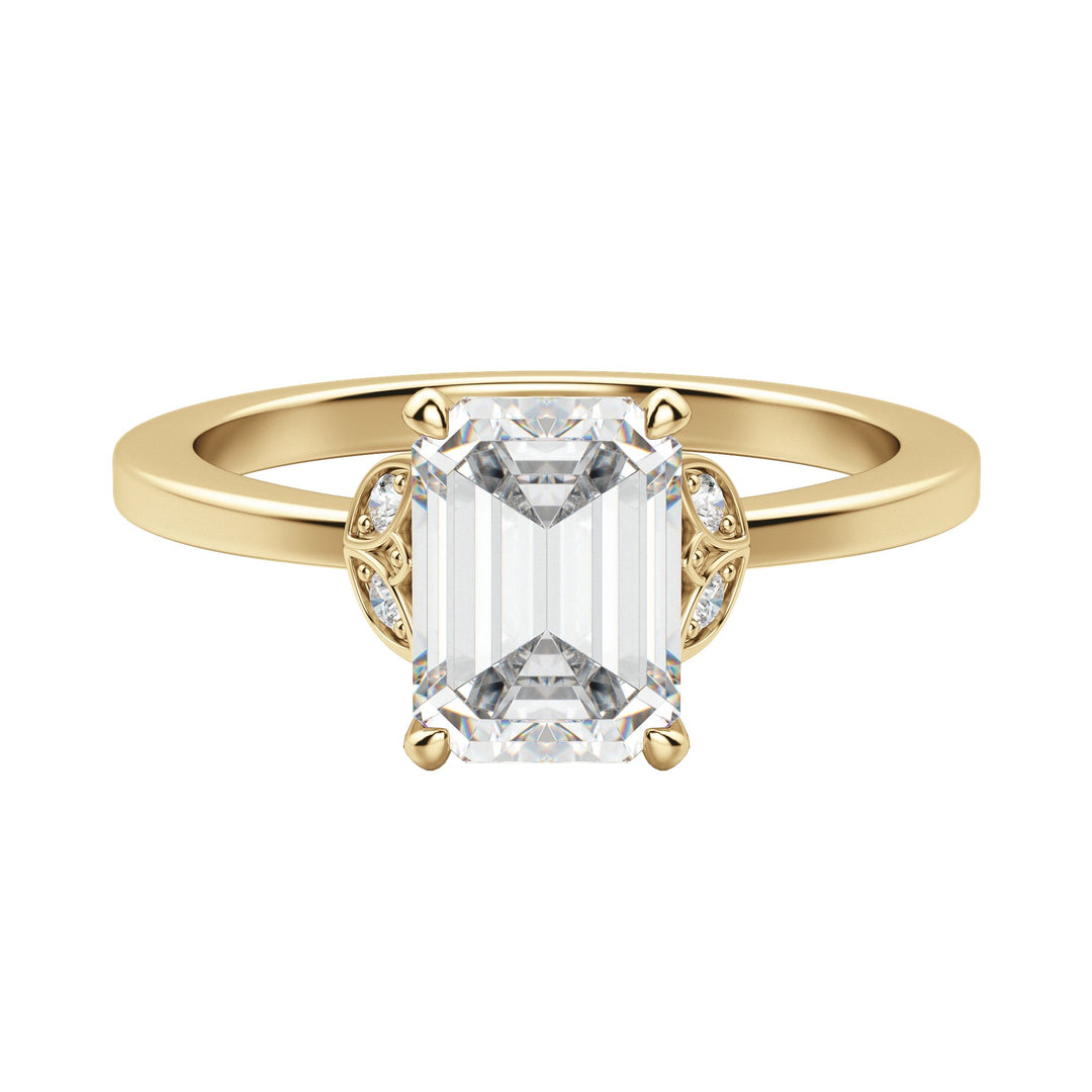 EDEN EMERALD CUT MOISSANITE ENGAGEMENT RING