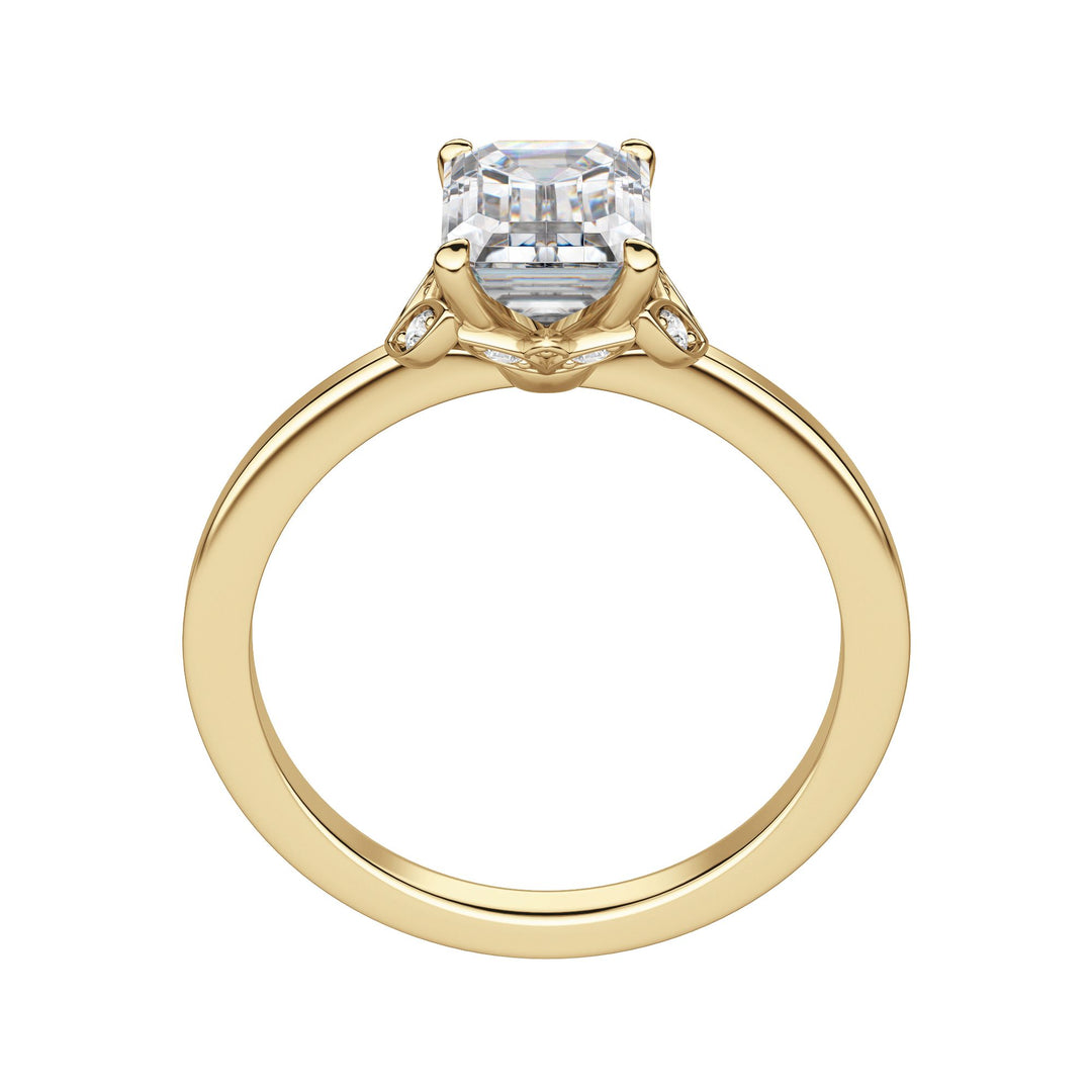 EDEN EMERALD CUT MOISSANITE ENGAGEMENT RING