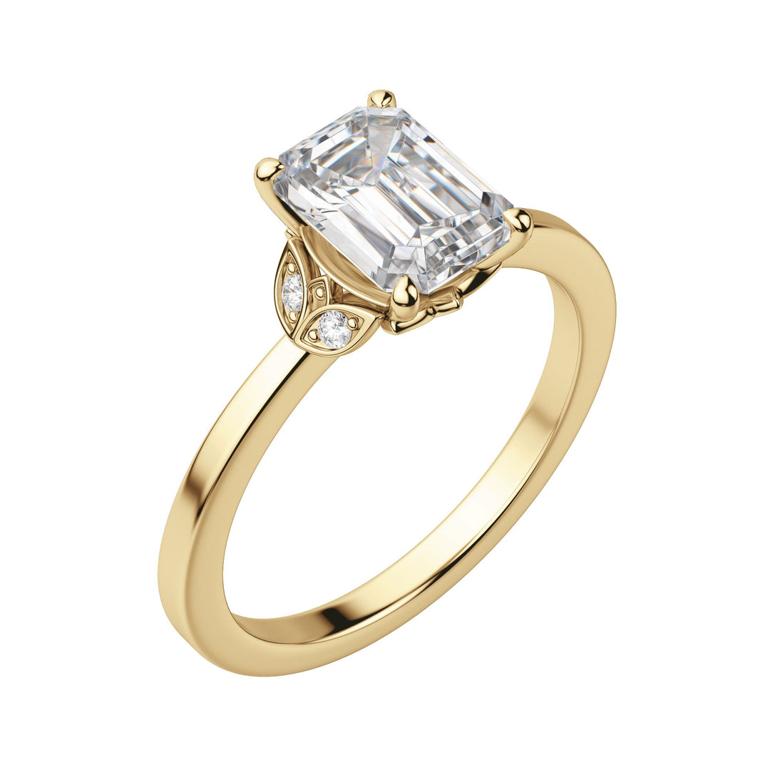 EDEN EMERALD CUT MOISSANITE ENGAGEMENT RING