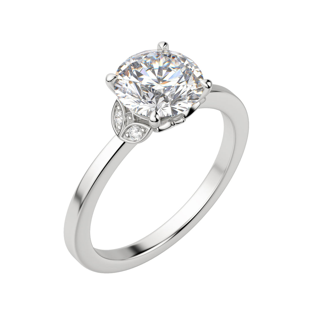 EDEN ROUND CUT MOISSANITE ENGAGEMENT RING