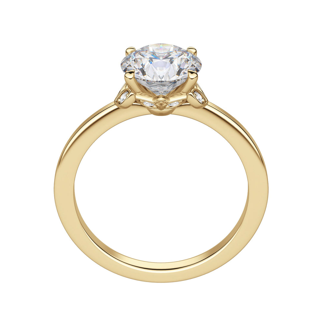 EDEN ROUND CUT MOISSANITE ENGAGEMENT RING