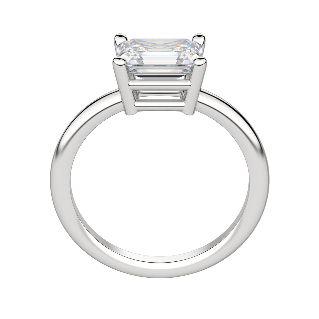 EDGY BASKET CLASSIC EMERALD CUT MOISSANITE ENGAGEMENT RING