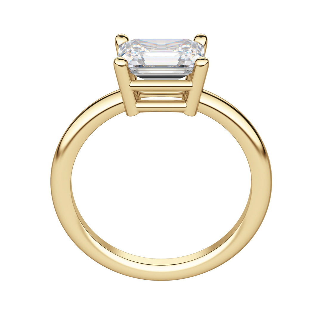 EDGY BASKET CLASSIC EMERALD CUT MOISSANITE ENGAGEMENT RING